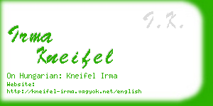 irma kneifel business card